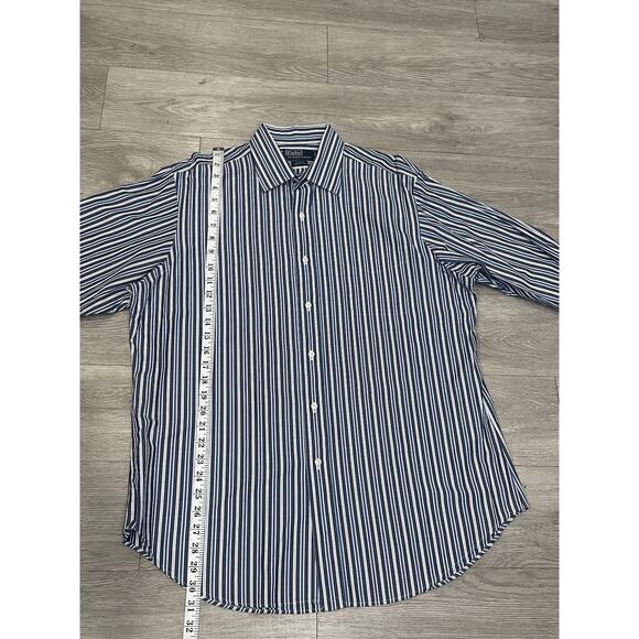 Lot of 2 Ralph Lauren Mens Shirt 34/35 16.5 Classic Button Up Preppy Striped - Picture 8 of 8